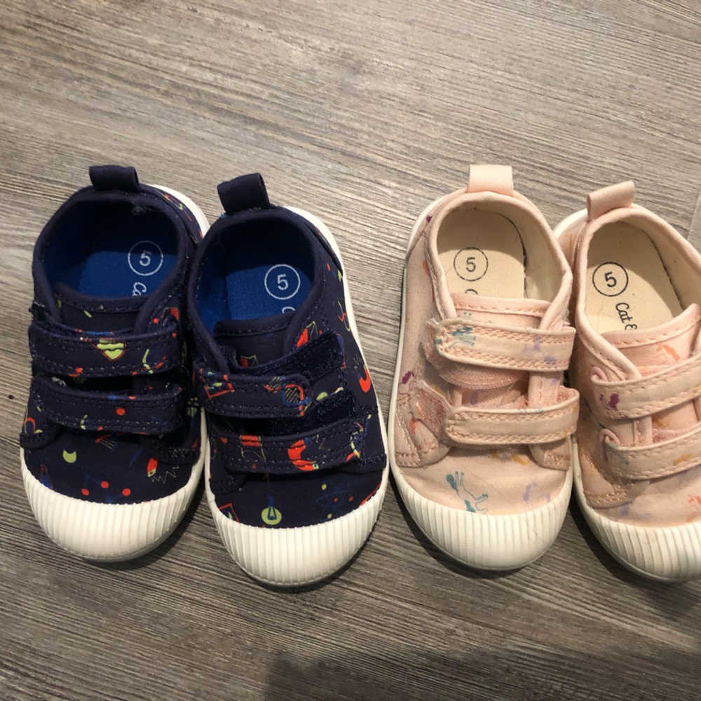 Bundle of target toddler Velcro shoes size 5